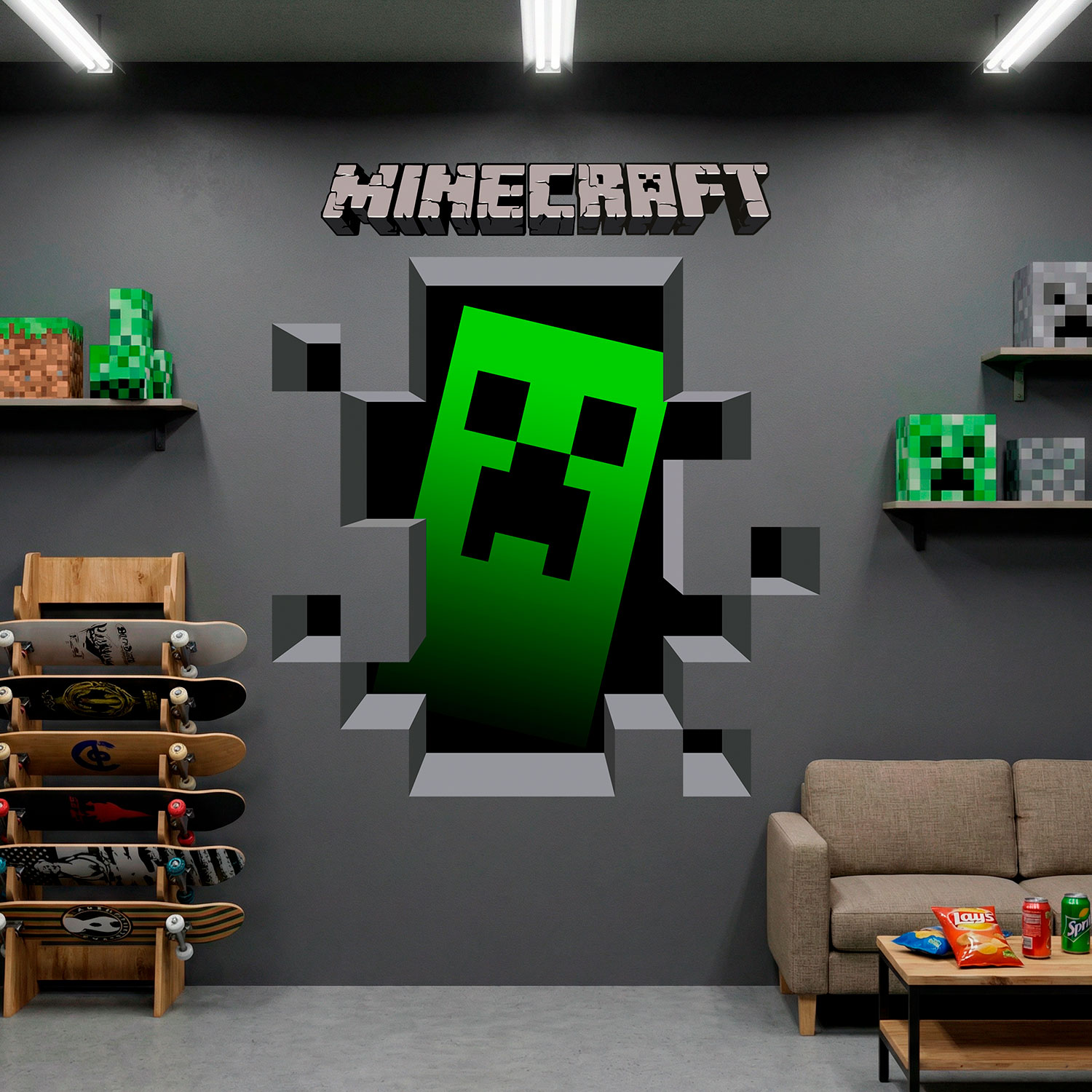 Wall Stickers: Minecraft 3D 1