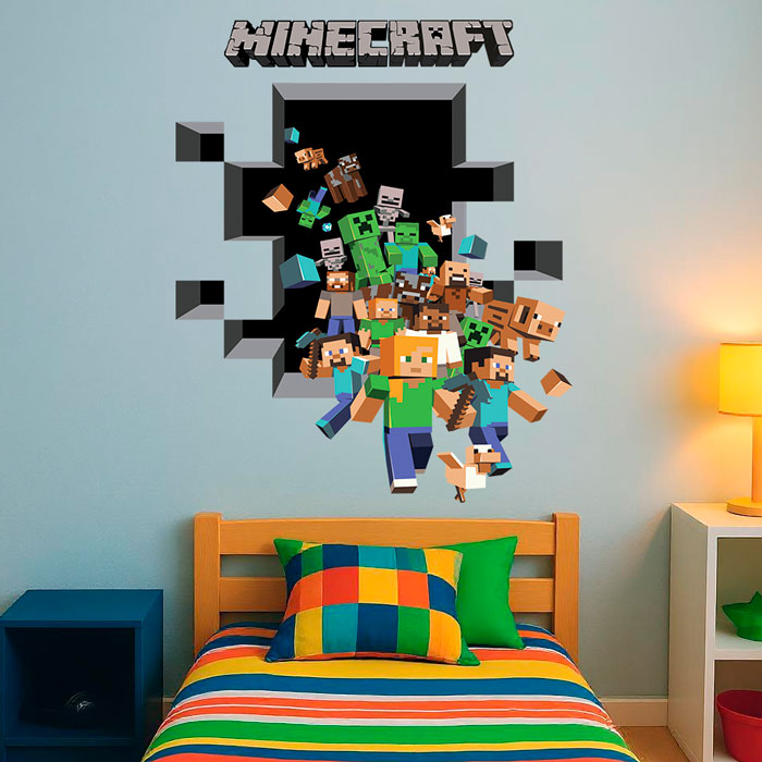 Wall Stickers: Minecraft 3D Wall Decal