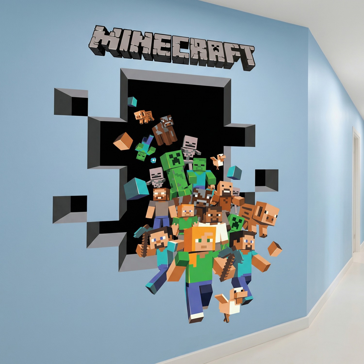 Wall Stickers: Minecraft 3D 2