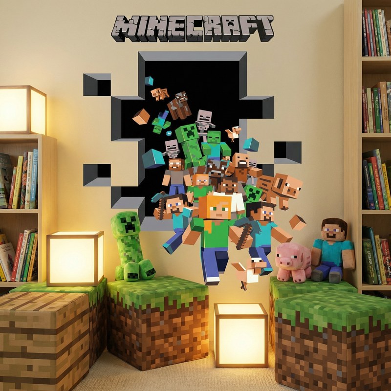 Minecraft 3D Wall Decal 16/18