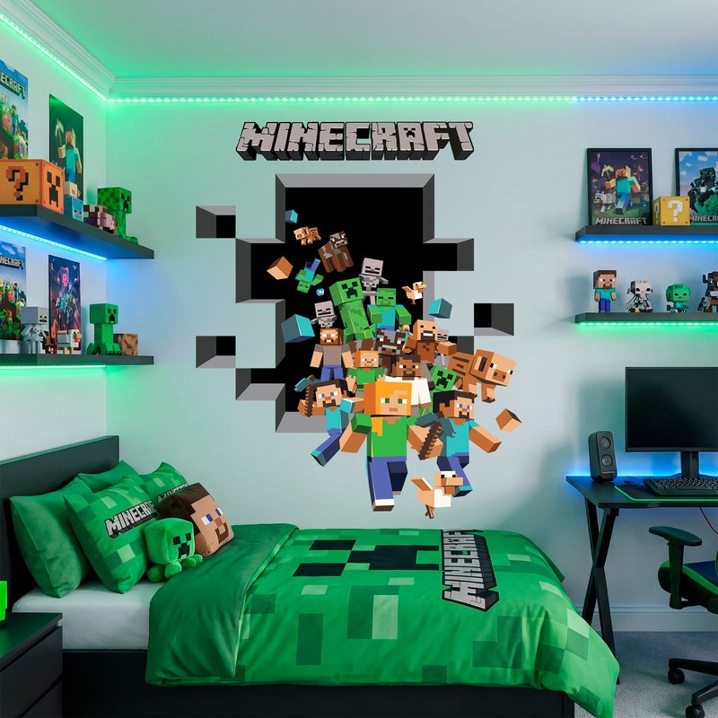 Minecraft 3D Wall Decal 18/18