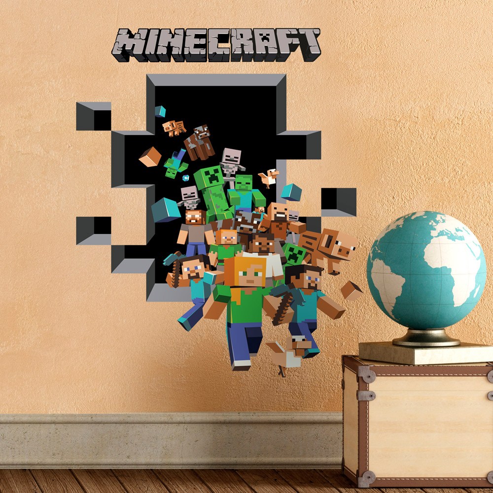 Wall Stickers: Minecraft 3D 2