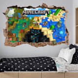 Wall Stickers: Minecraft Wall Hole Biomes and Adventurers