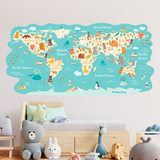 Stickers for Kids: World map Animals around the world 4