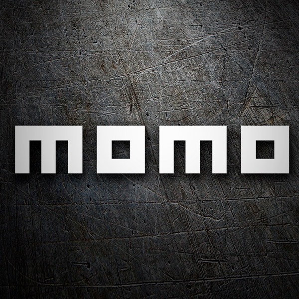 Car & Motorbike Stickers: Momo with Letters in Minimalist Style