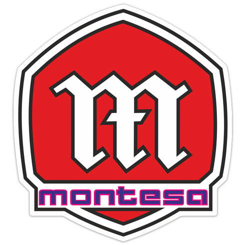 Car & Motorbike Stickers: Montesa Logo 1 with Stylized Shield
