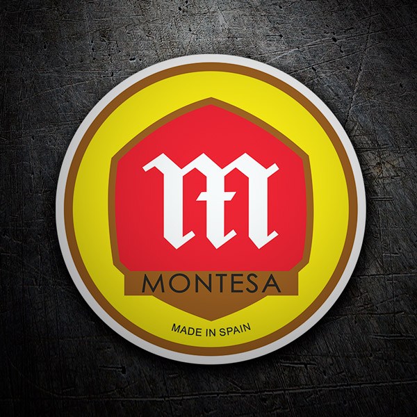 Car & Motorbike Stickers: Red Montesa Round Logo