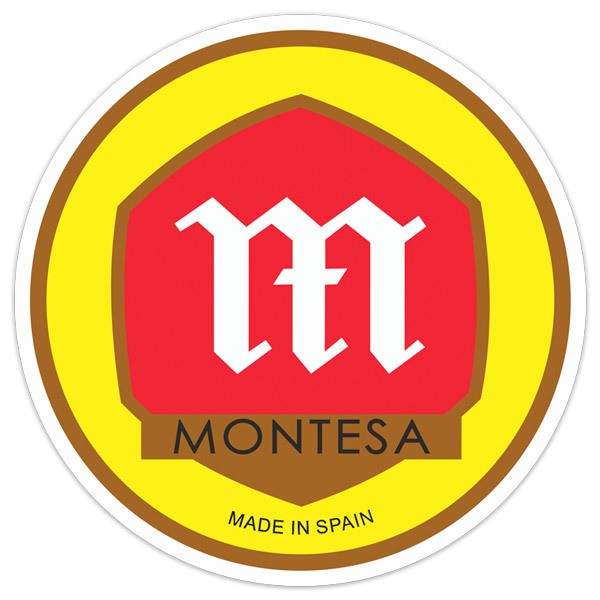 Car & Motorbike Stickers: Red Montesa Round Logo