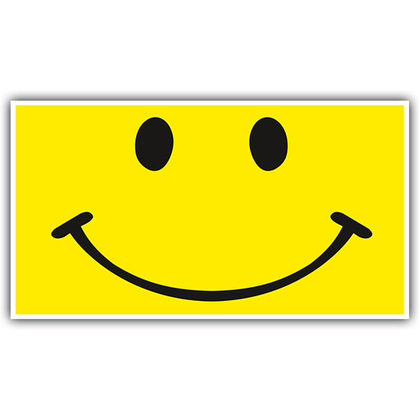 Car & Motorbike Stickers: Smiley rectangular