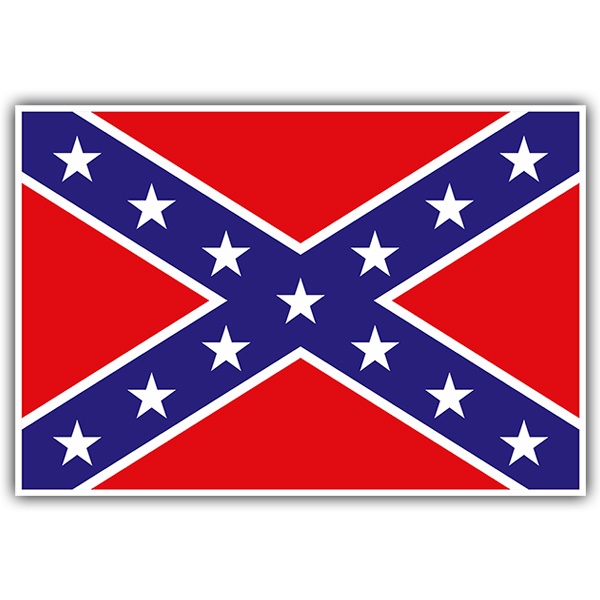 Car & Motorbike Stickers: Navy Jack Flag (rebel flag)