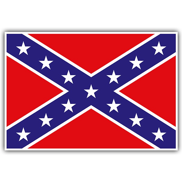 Car & Motorbike Stickers: Navy Jack Flag (rebel flag)