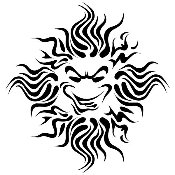 Car & Motorbike Stickers: Dakar Sun Logo