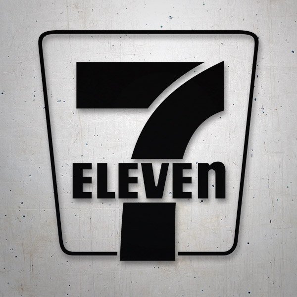 Car & Motorbike Stickers: Number 7 Eleven in Minimalist Style