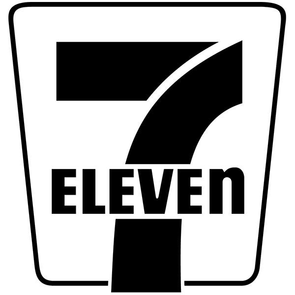 Car & Motorbike Stickers: Number 7 Eleven in Minimalist Style