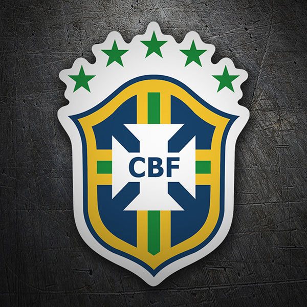 Car & Motorbike Stickers: Brazil - Football Shield 1
