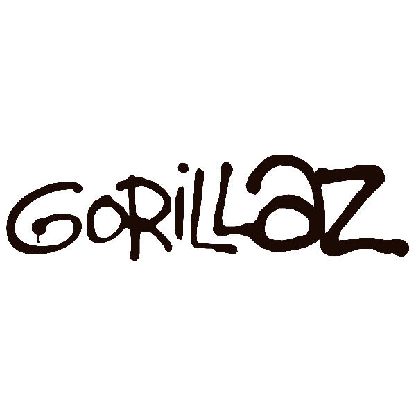 Car & Motorbike Stickers: GORILLAZ in Urban Typography