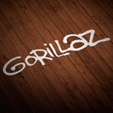 Car & Motorbike Stickers: GORILLAZ in Urban Typography 2
