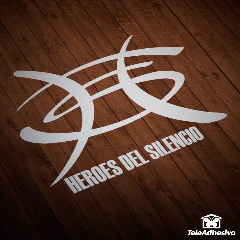 Car & Motorbike Stickers: Heroes del Silencio with Logo and Text