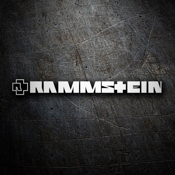 Car & Motorbike Stickers: Logo Rammstein with Abstract Cross