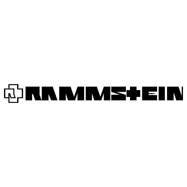 Car & Motorbike Stickers: Logo Rammstein with Abstract Cross