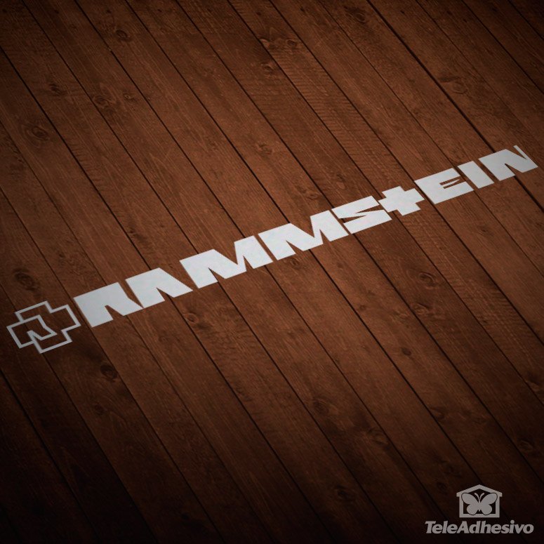 Car & Motorbike Stickers: Logo Rammstein with Abstract Cross