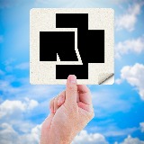 Car & Motorbike Stickers: Rammstein Logo with Abstract Cross 4