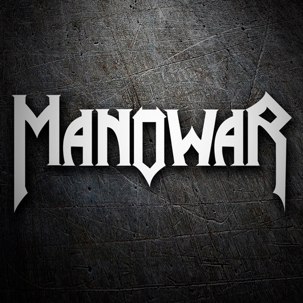 Car & Motorbike Stickers: Logo Manowar with Angular Typography