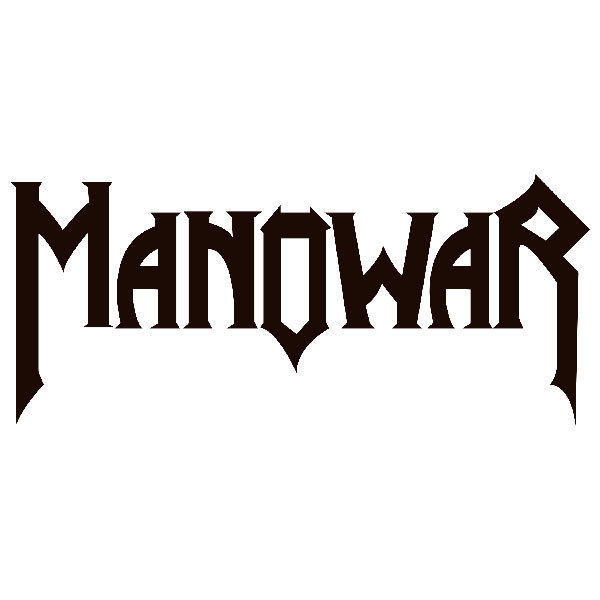 Car & Motorbike Stickers: Logo Manowar with Angular Typography
