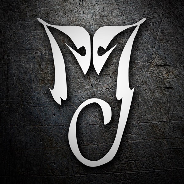 Car & Motorbike Stickers: Initials M and J of Michael Jackson