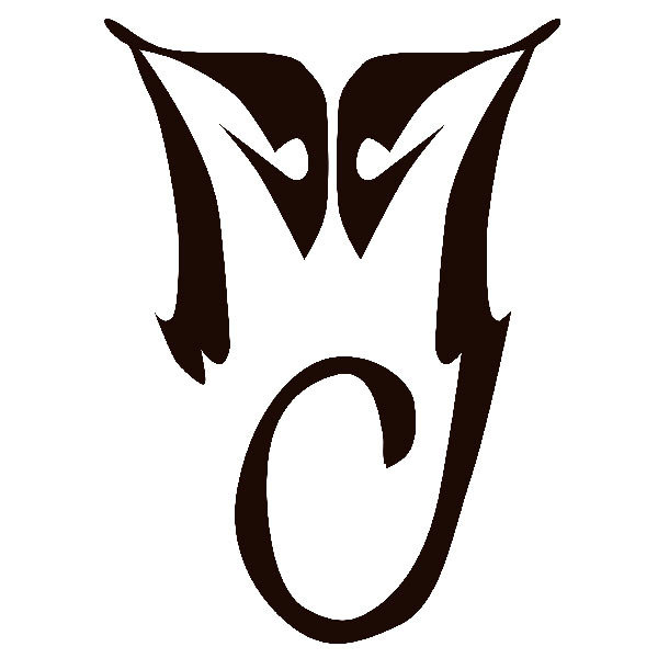 Car & Motorbike Stickers: Initials M and J of Michael Jackson