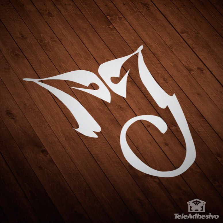Car & Motorbike Stickers: Initials M and J of Michael Jackson