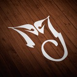 Car & Motorbike Stickers: Initials M and J of Michael Jackson 2