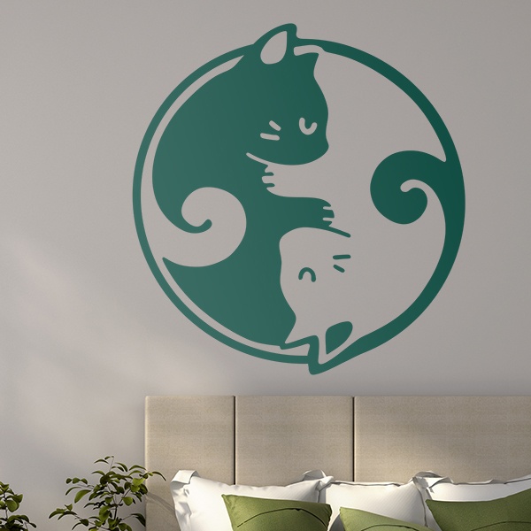 Wall Stickers: Ying Yang of cats