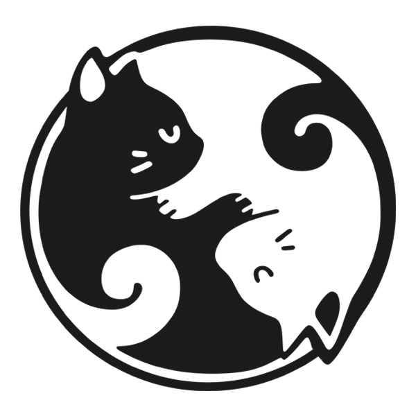 Wall Stickers: Ying Yang of cats