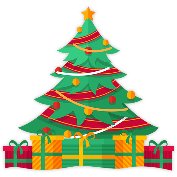 Wall Stickers: Tree with Christmas gifts 0