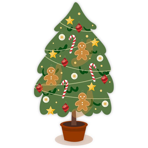 Wall Stickers: Decorated Christmas Tree