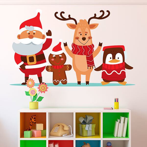 Wall Stickers: Santa Claus and his friends 1