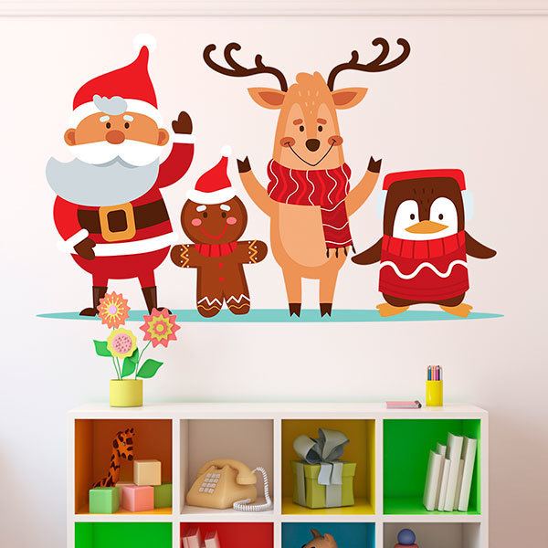 Wall Stickers: Santa Claus and his friends