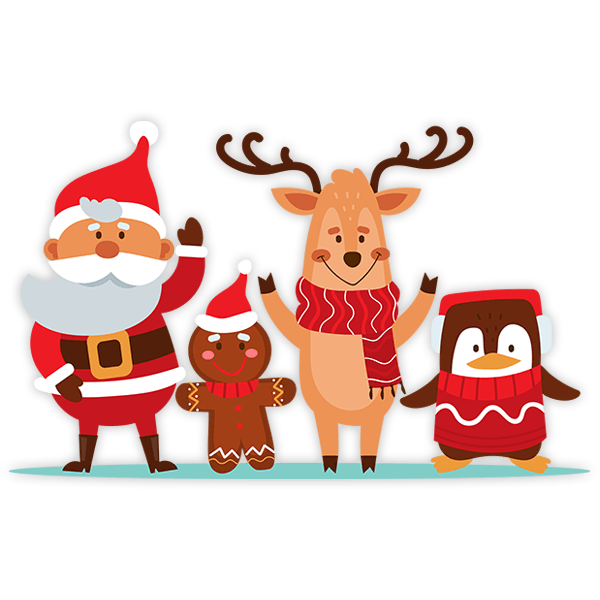 Wall Stickers: Santa Claus and his friends