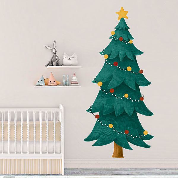 Wall Stickers: Classic Christmas spruce 1
