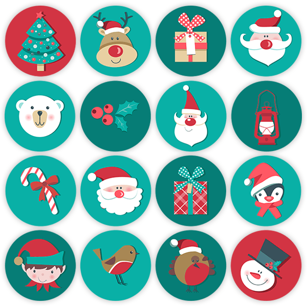 Wall Stickers: Christmas icons kit 0