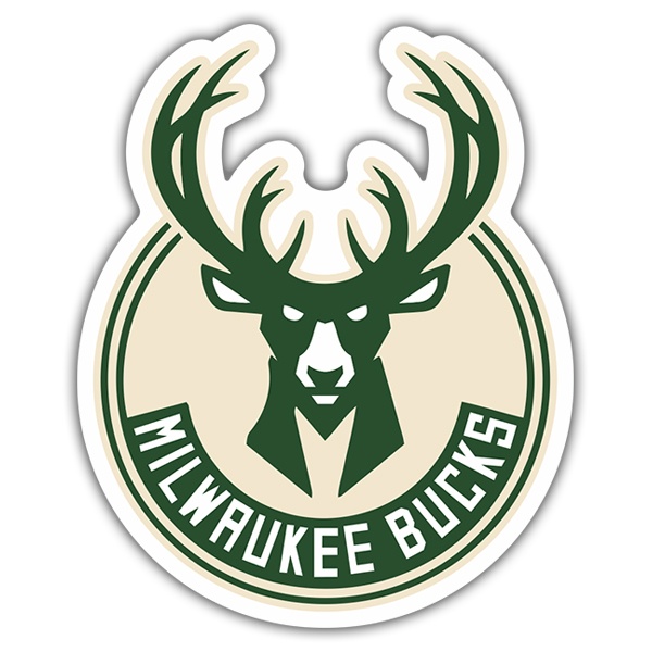 Car & Motorbike Stickers: Milwaukee Bucks shield