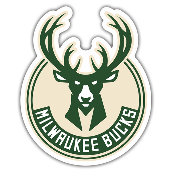 Car & Motorbike Stickers: Milwaukee Bucks shield 0