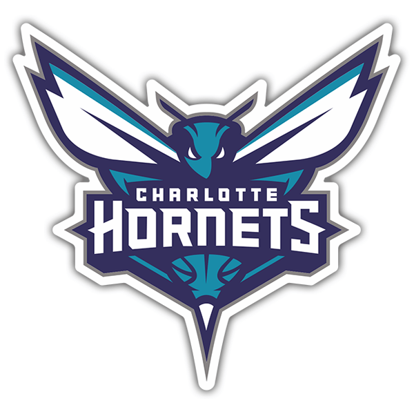 Car & Motorbike Stickers: NBA - Charlotte Hornets shield 0