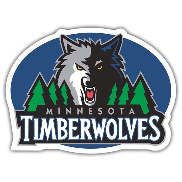 Car & Motorbike Stickers: NBA - Minnesota Timberwolves old shield