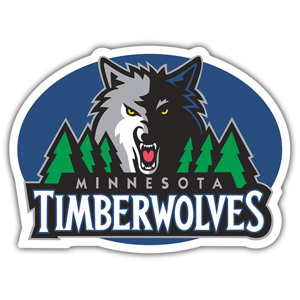 Car & Motorbike Stickers: NBA - Minnesota Timberwolves old shield 0