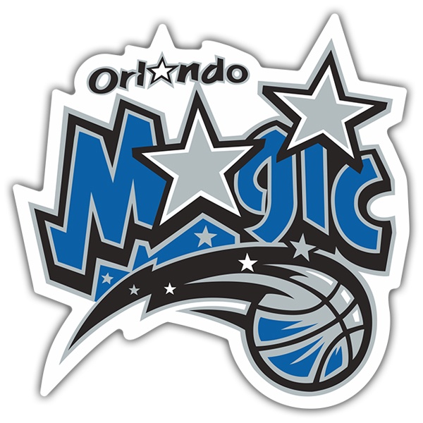 Orlando Magic Retro Vintage Logo - Sheet Of 3 Triple Spirit Stickers at  Sticker Shoppe