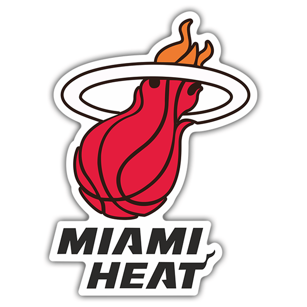 Car & Motorbike Stickers: NBA - Miami Heat shield 0