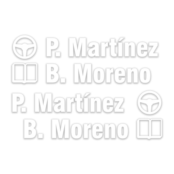 Car & Motorbike Stickers: Name and rally flag