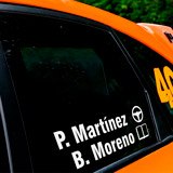 Car & Motorbike Stickers: Name and rally flag 2